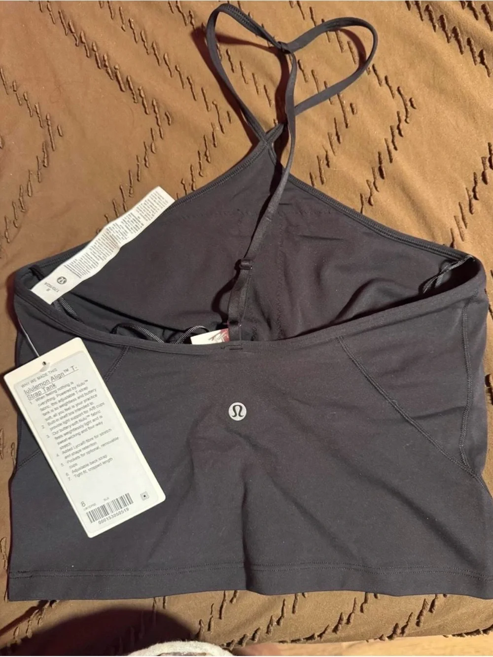 Lululemon black Cropped Strappy Tank Top